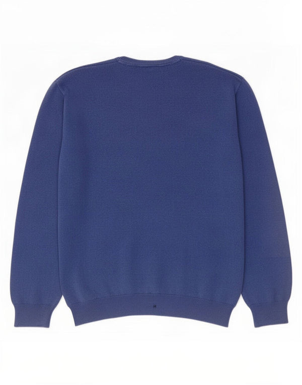 Marks & Spencer - Jersey con cuello en V para hombre, talla 2XL, algodón azul