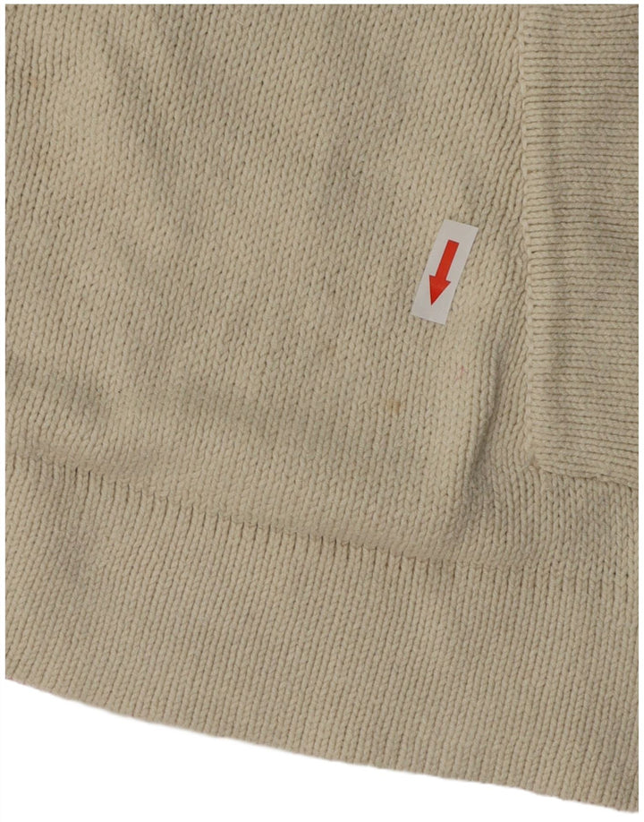 Joules Suéter tipo jersey con cuello chal para mujer UK 8 Small Off White