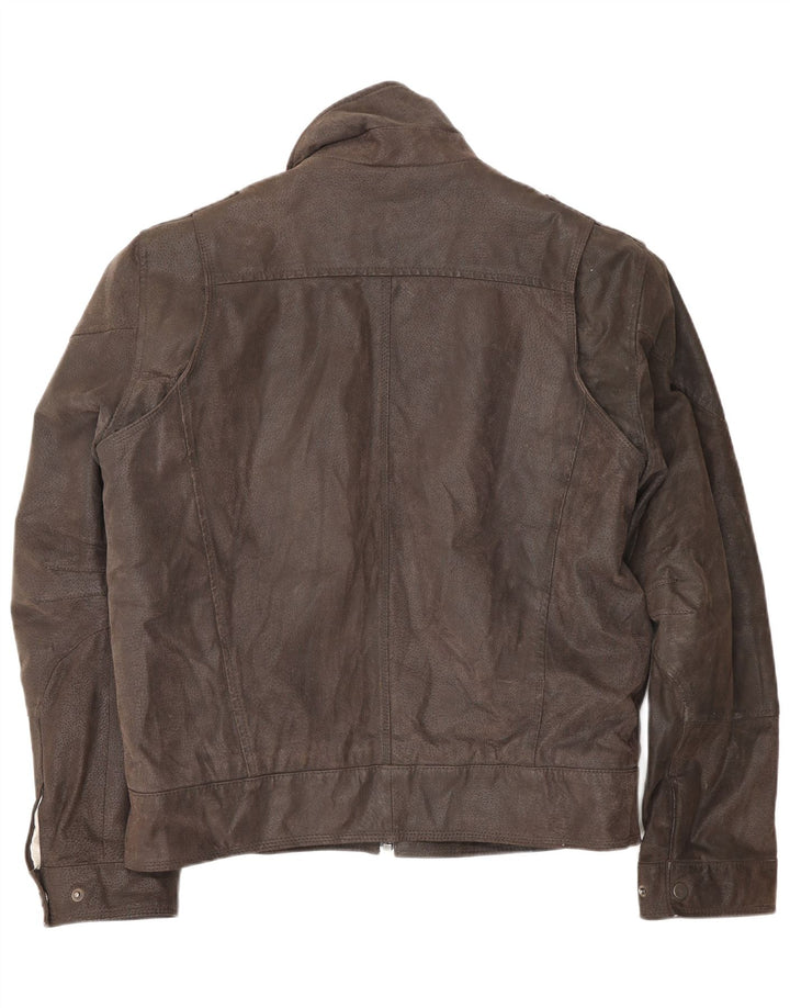 Conbipel Chaqueta de cuero Sherpa para hombre IT 50 Cuero marrón grande