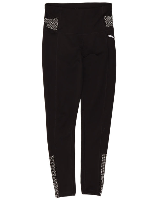 Puma Leggings gráficos para mujer UK 6 XS Poliéster negro manchado