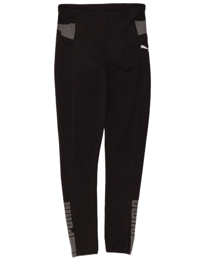 Puma Leggings gráficos para mujer UK 6 XS Poliéster negro manchado