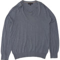 Banana Republic Jersey con Cuello en V para Hombre de algodón Azul Medio