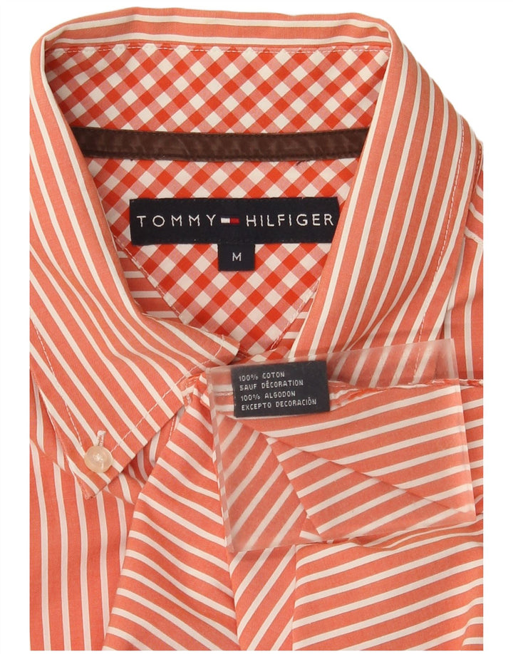 Camisa Tommy Hilfiger Hombre Algodón A Rayas Naranja Medio
