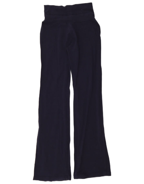 Fila Mujer Flare Chándal Pantalones UK 10 Small Azul Marino Algodón