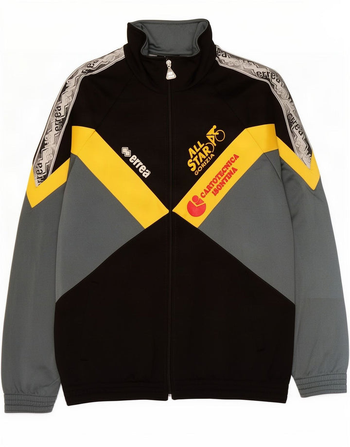 Errea Hombre Chaqueta De Chándal Con Gráfico Grande De Algodón Gris Color Block
