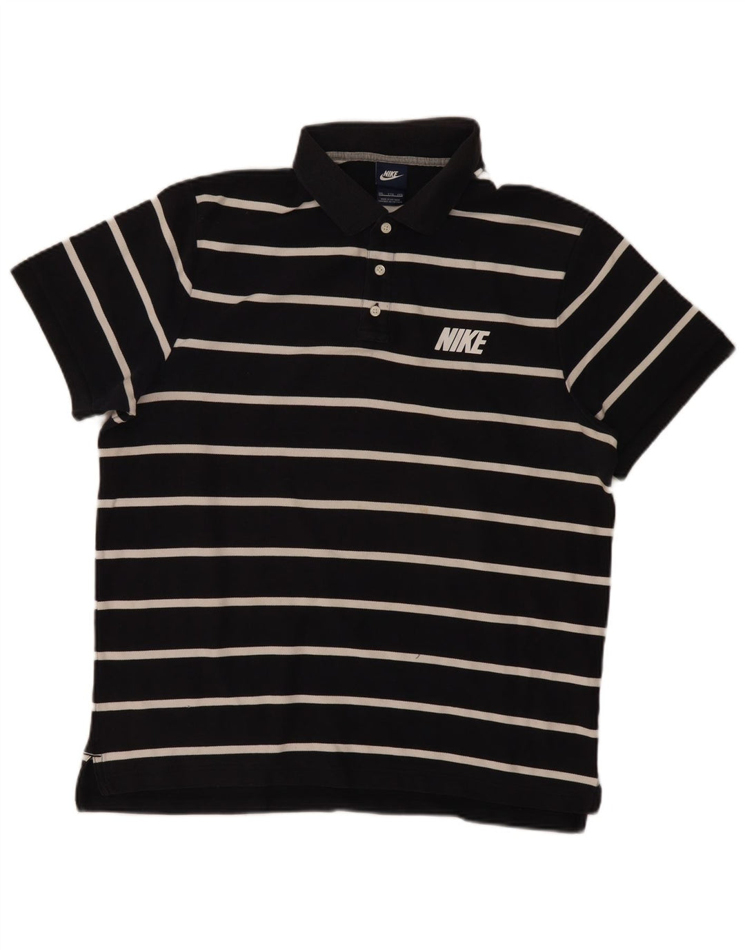 Polo NIKE para hombre 2XL Algodón a rayas azul marino