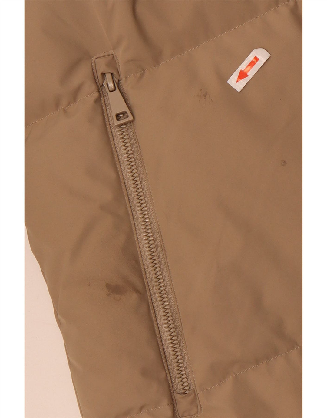 Massimo Dutti Chaqueta Acolchada Extragrande Con Capucha Mujer UK 6 XS Beige Poliéster