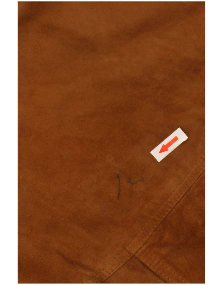 VINTAGE Chaqueta bomber de ante para hombre IT 52 XL Marrón