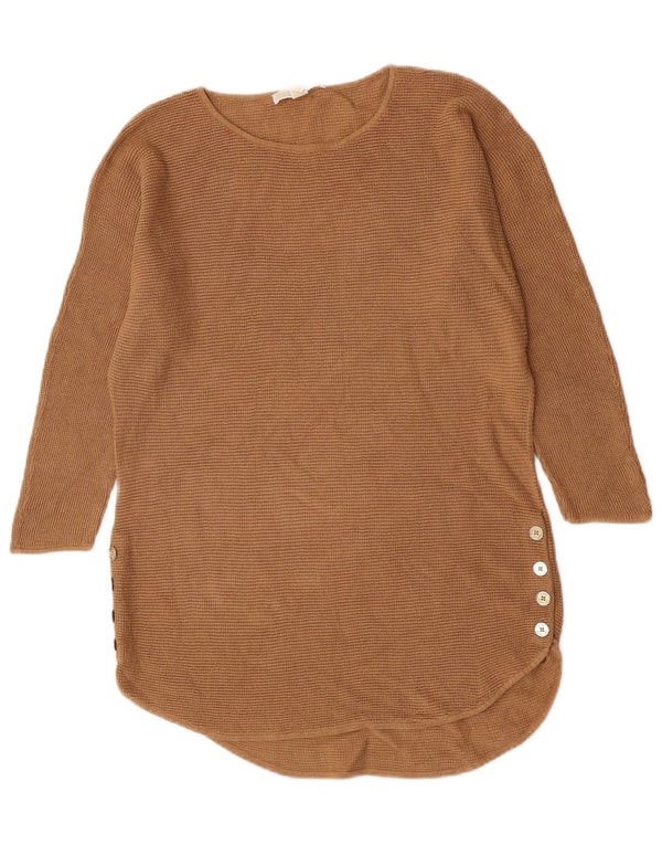 Michael Kors Jersey con cuello barco para mujer, talla 40, color beige medio