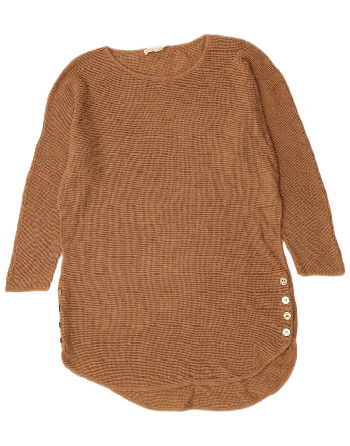 Michael Kors Jersey con cuello barco para mujer, talla 40, color beige medio