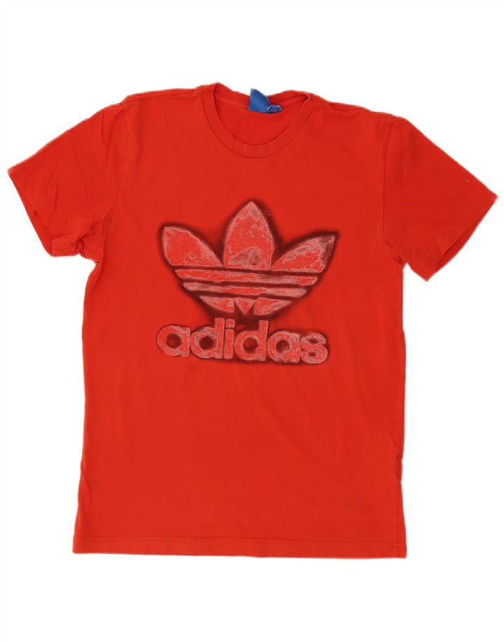 Adidas - Camiseta gráfica para hombre, color rojo medio, algodón