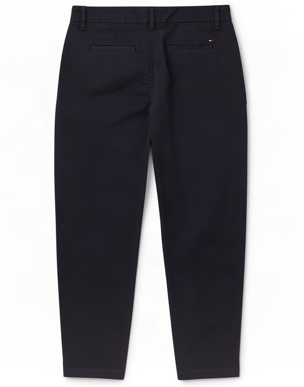 Tommy Hilfiger Womens High Waist Chino Trousers US 8 Medium W32 L30 Navy Bl