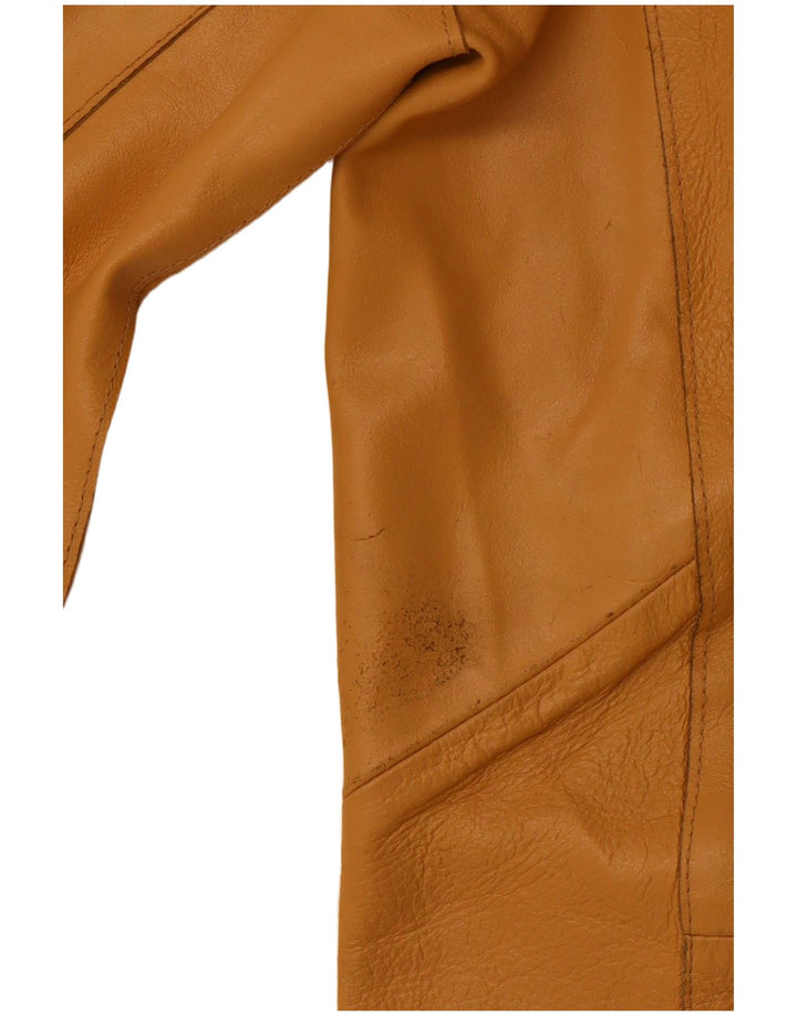 Vintage mujer 2 botones Blazer chaqueta Reino Unido 10 pequeño beige