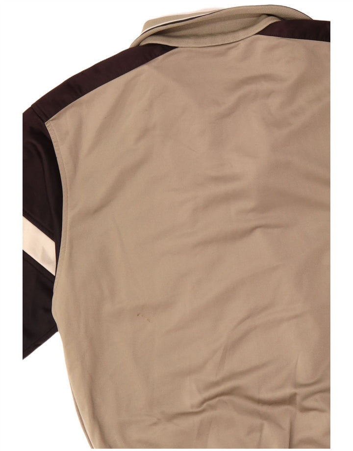 Kappa Hombre Chándal Top Chaqueta Small Beige Colorblock Poliéster