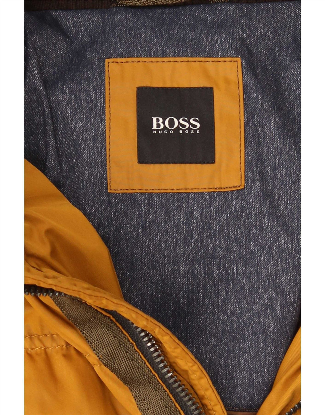 Hugo Boss Chaqueta acolchada con capucha para hombre UK 40 Large Yellow