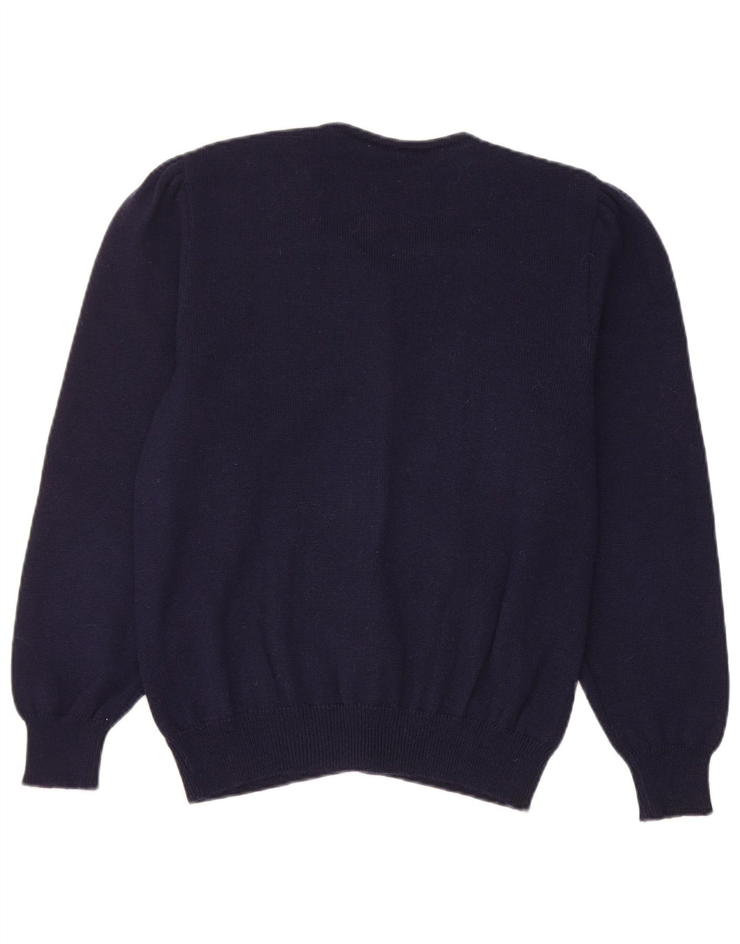 Vintage mujer Cardigan suéter Reino Unido 14 azul marino medio