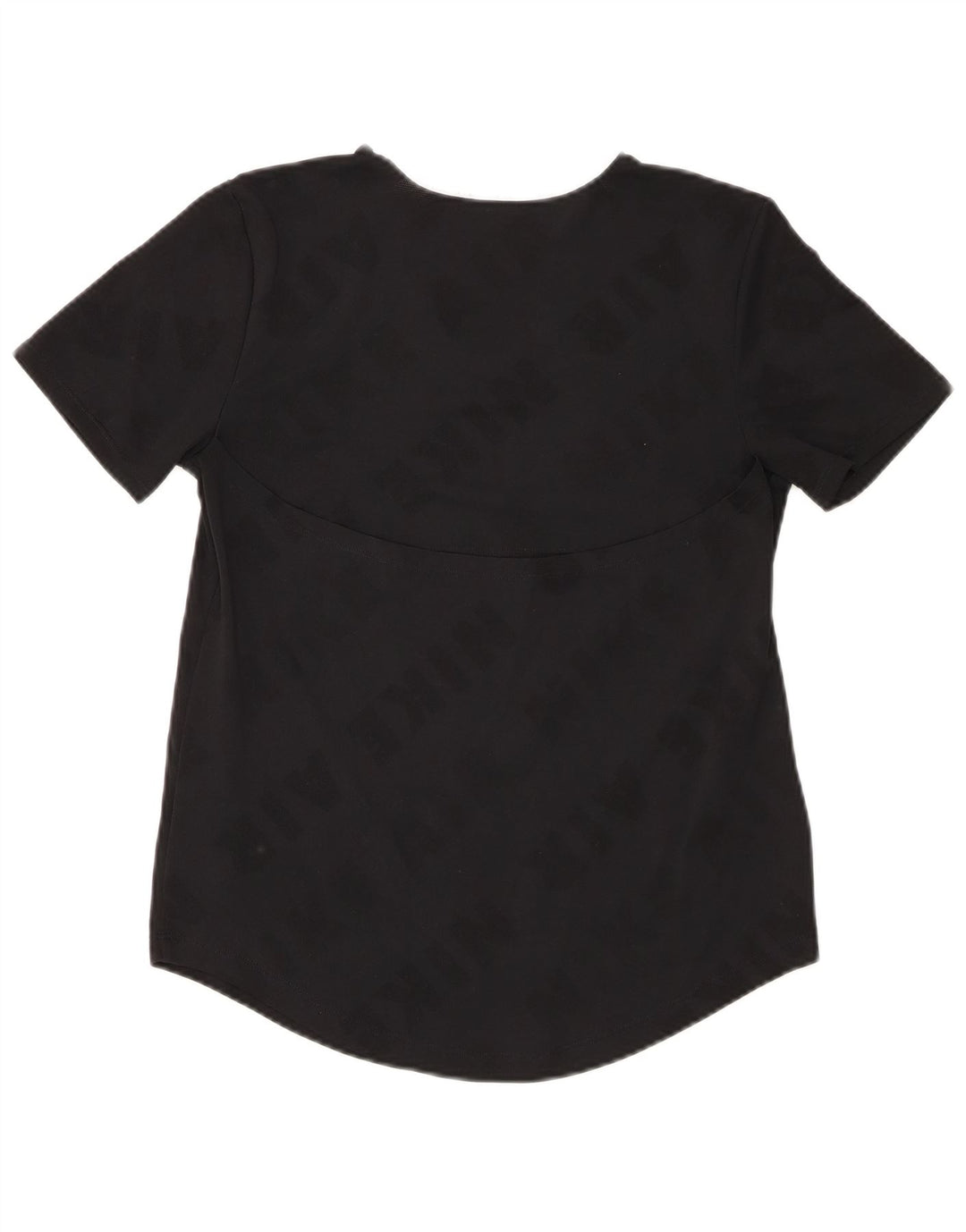 NIKE Camiseta Dri Fit Graphic para Mujer UK 10 Small Poliéster Negro