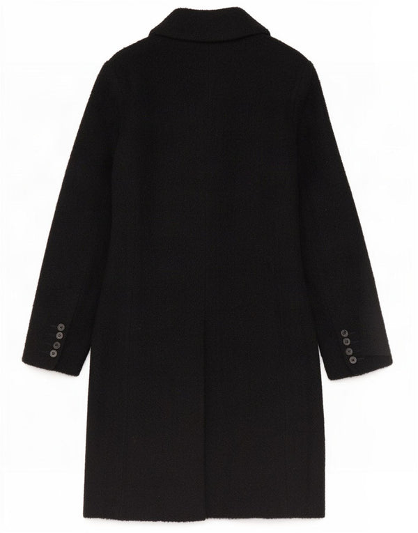 Abrigo Benetton Mujer IT 44 Mediano Lana Negro
