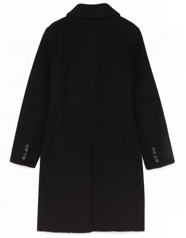 Abrigo Benetton Mujer IT 44 Mediano Lana Negro