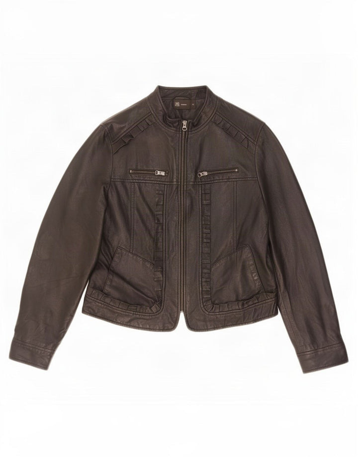 BVS Chaqueta motera de cuero para mujer EU 48 2XL Negro