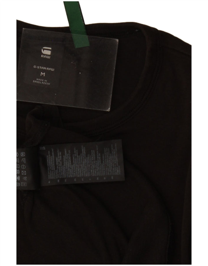 G-STAR Hombre Camiseta Top Medium Negro Algodón