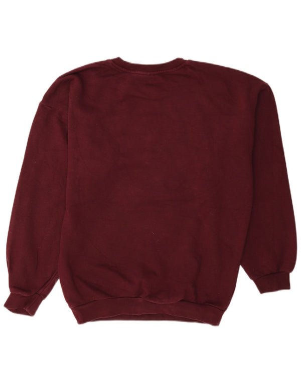 Adidas - Sudadera extragrande para mujer, talla 4, XS, algodón burdeos