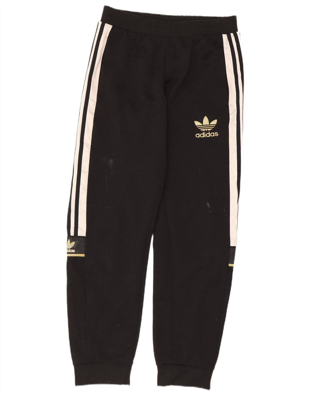 ADIDAS Hombre Chándal Pantalones Joggers Pequeño Negro Poliéster