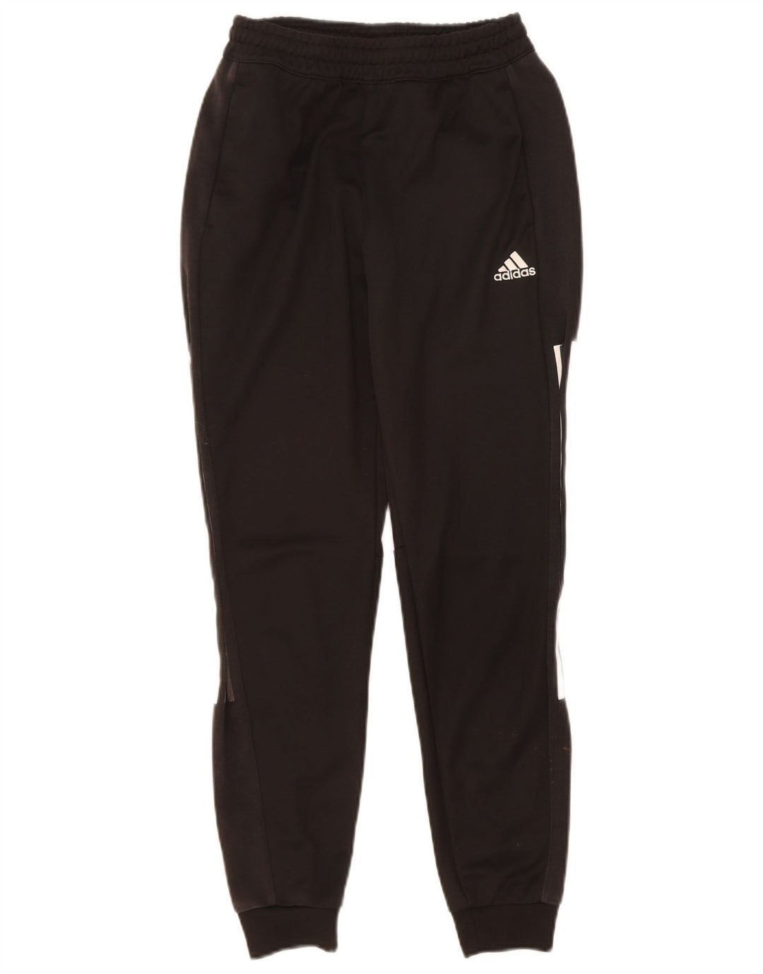 ADIDAS Mens Tracksuit Trousers Joggers XS Black Polyester