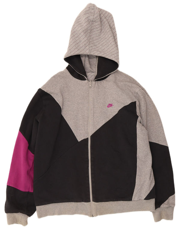 Nike Sudadera con capucha y cremallera para hombre UK 42/44 Large Multicolor Colourblock