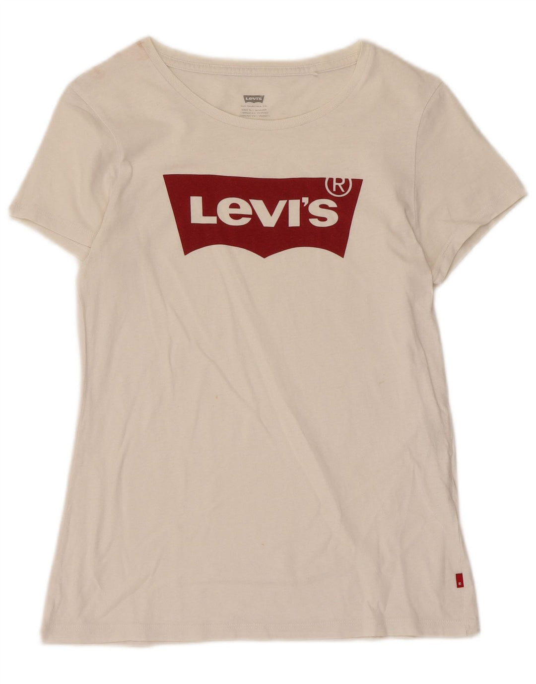 Levi's Camiseta gráfica para mujer Top UK 10 Small White