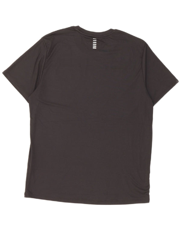 Under Armour Camiseta ajustada con gráfico para hombre, talla grande, poliéster negro