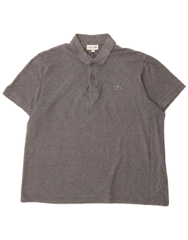 Lacoste Polo de ajuste clásico para hombre, talla 7, 2XL, algodón gris