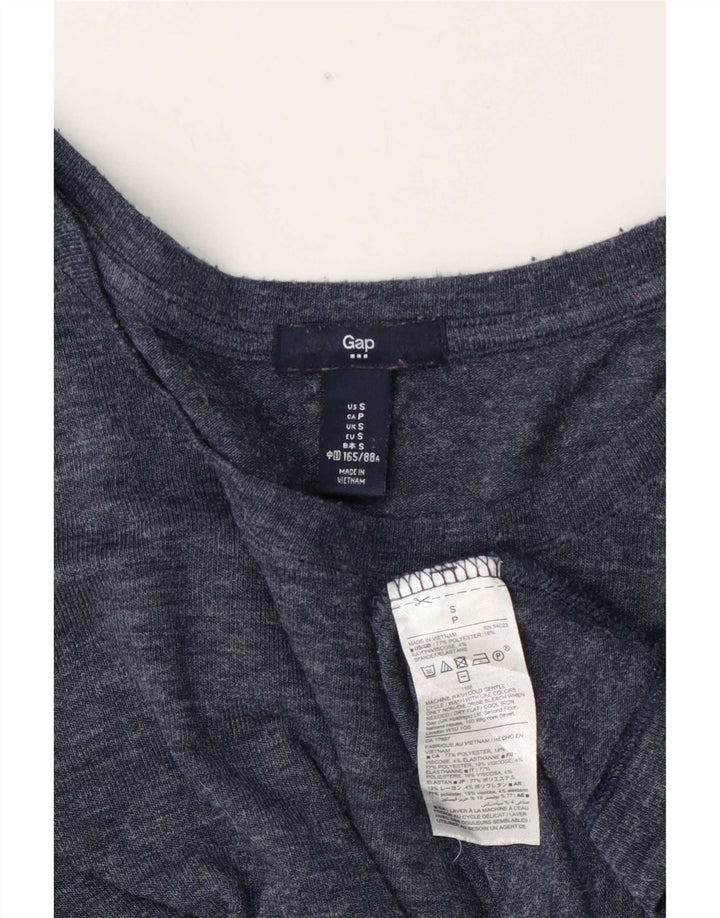 Gap Mujer Oversize Top Manga Larga UK 10 Pequeño Poliéster Azul Marino