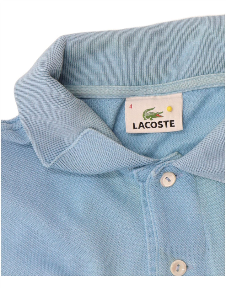 Polo Lacoste para hombre talla 4 algodón azul medio