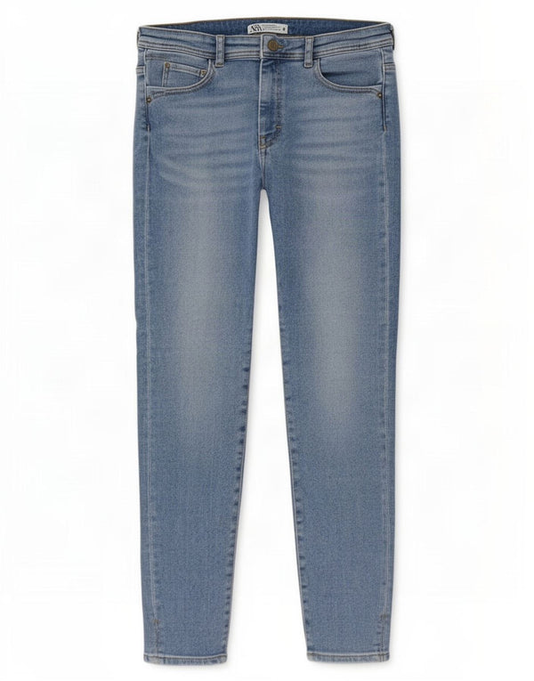 Zara Jeans Slim para Mujer EU 42 Large W32 L27 Algodón Azul