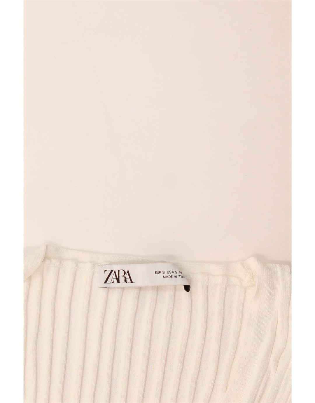 Zara Mujer Chaleco Top UK 8 Small Blanco