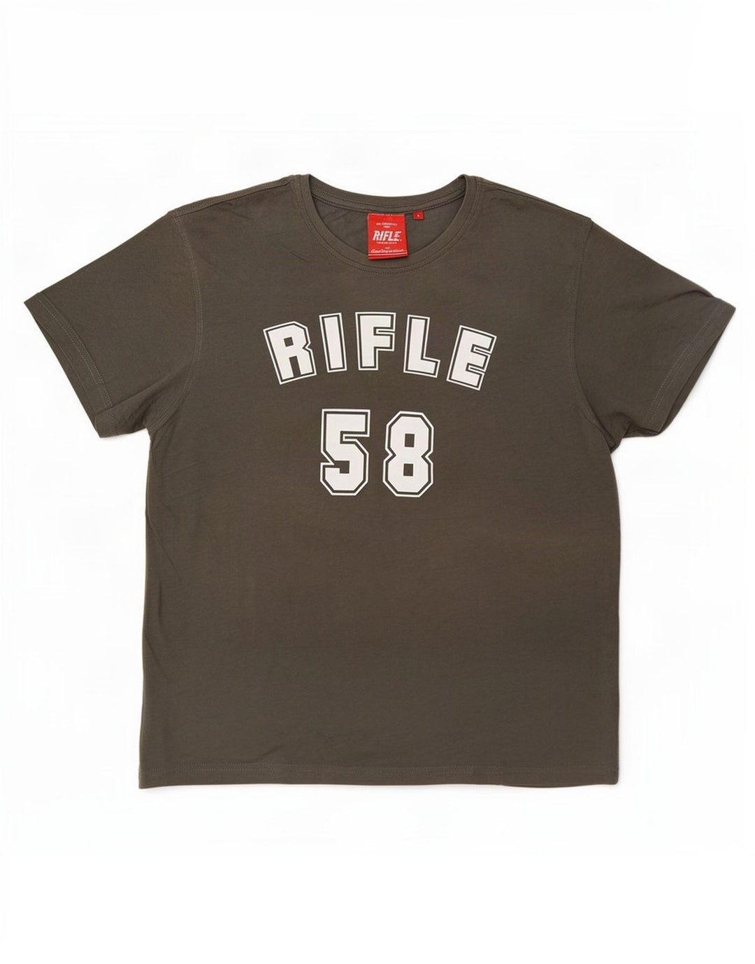 Rifle - Camiseta gráfica para hombre, talla grande, color gris