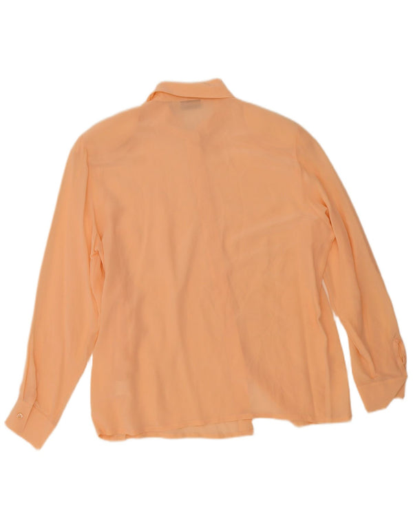 Laura Di Sarpi Blusa para mujer UK 46 Grande Seda Naranja