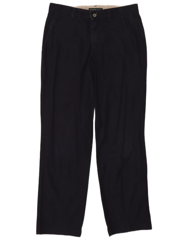 Pantalones chinos rectos Dockers para hombre W32 L29 Azul marino Algodón