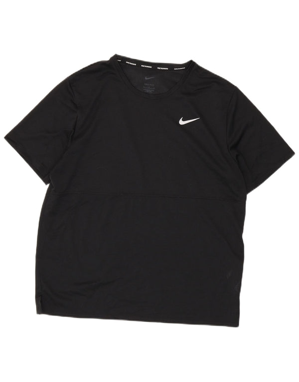 Nike - Camiseta para correr Dri Fit para hombre, talla grande, poliéster negro