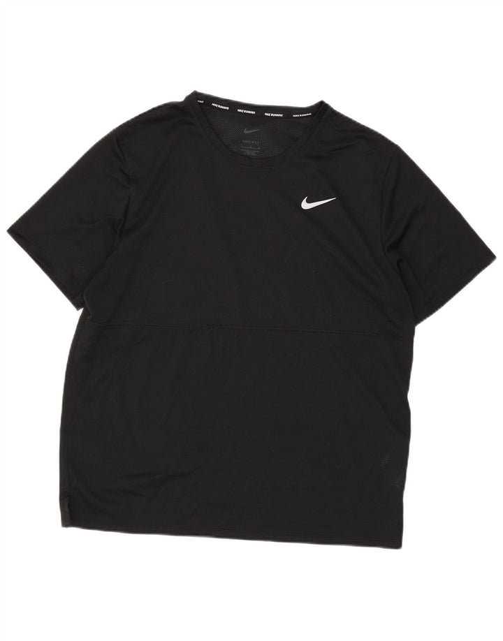 Nike - Camiseta para correr Dri Fit para hombre, talla grande, poliéster negro