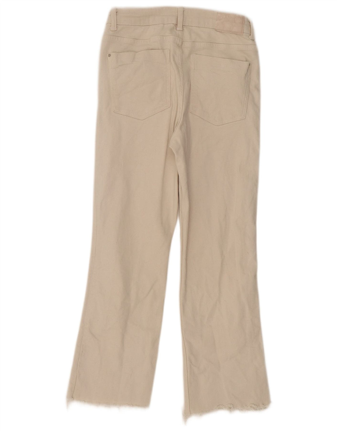 Zara Jeans Rectos Para Mujer EU 38 Small W28 L26 Blanco Roto