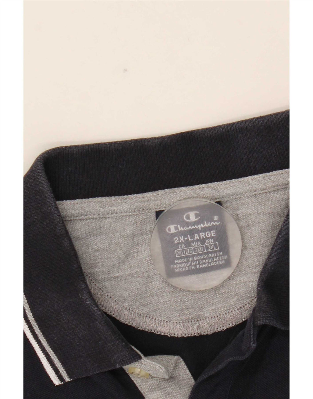 Champion Polo para hombre 2XL Azul Marino Rayas