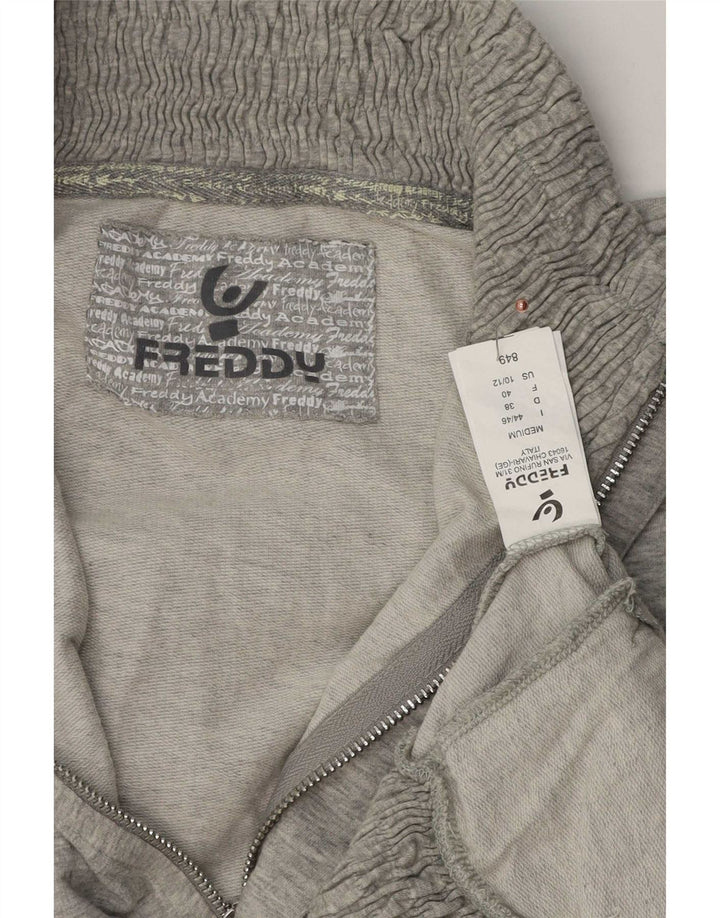 Freddy Chaqueta superior de chándal para hombre Algodón moteado gris medio