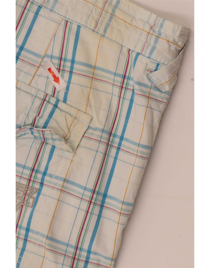 O'Neill Pantalones cortos tipo cargo para hombre W34 Algodón a cuadros azules grandes