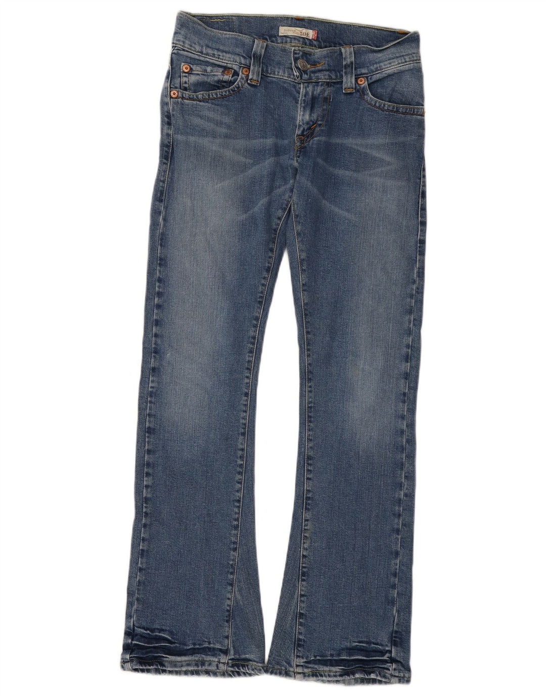 Levi's Jeans acampanados holgados 504 para mujer US 5 Medium W28 L32 Algodón azul