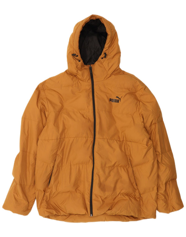 Puma Chaqueta acolchada con capucha para hombre UK 42 XL Beige Poliéster