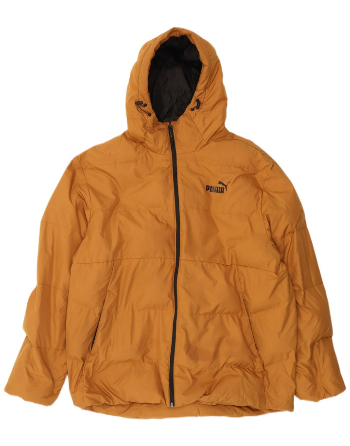 Puma Chaqueta acolchada con capucha para hombre UK 42 XL Beige Poliéster