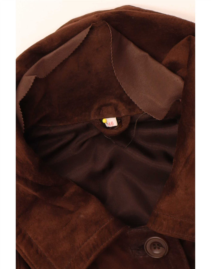 Conbipel Chaqueta de ante para mujer IT 46 Cuero marrón grande