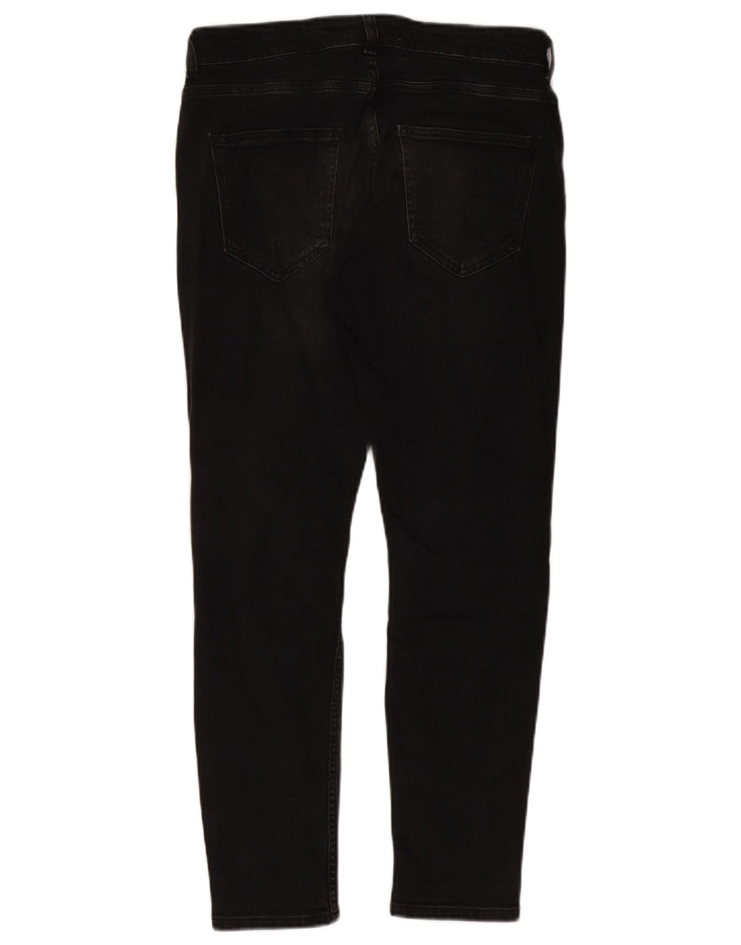 ZARA Vaqueros pitillo desgastados para hombre EU 42 Large W32 L28 Negro